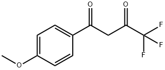 4,4,4-トリフルオロ-1-(4-メトキシフェニル)-1,3-ブタンジオン 化学構造式