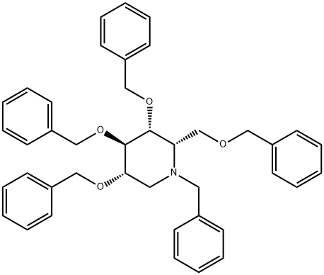 N-BENZYL-2,3,4,6-TETRA-O-BENZYL-1,5-DIDEOXY-IMINO-L-IDITOL Structure