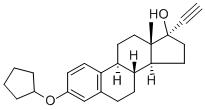 炔雌醇环戊醚,152-43-2,结构式