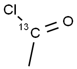 アセチル(1-13C)クロリド 化学構造式