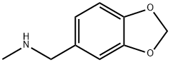 (1,3-ベンゾジオキソール-5-イルメチル)メチルアミン 化学構造式