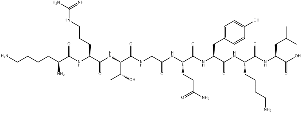 ARG-THR-GLY-GLN-TYR-LYS-LEU, 152051-61-1, 结构式