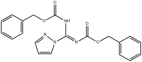 N,N'-ビス(カルボベンゾキシ)-1H-ピラゾール-1-カルボキサミジン 化学構造式