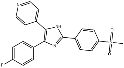 4-[5-(4-FLUORO-PHENYL)-2-(4-METHANESULFONYL-PHENYL)-3H-IMIDAZOL-4-YL]-PYRIDINE Structure