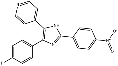4-[4-(4-氟苯基)-2-(4-硝基苯基)-1H-咪唑-5-基]吡啶 结构式