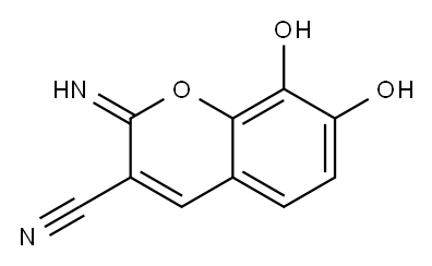 2H-1-Benzopyran-3-carbonitrile, 7,8-dihydroxy-2-imino- (9CI) Structure