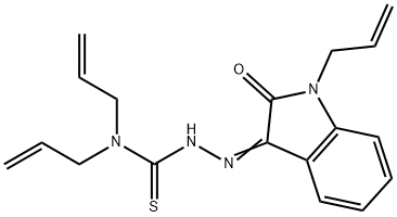 N-allylisatin-beta-4',4'-diallylthiosemicarbazone 结构式
