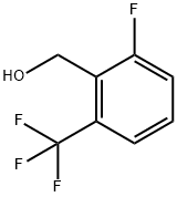 2-フルオロ-6-(トリフルオロメチル)ベンジルアルコール 化学構造式