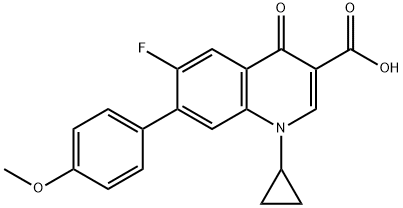 3-Quinolinecarboxylic acid, 1-cyclopropyl-6-fluoro-1,4-dihydro-7-(4-me thoxyphenyl)-4-oxo- Structure