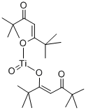 ビス(2,2,6,6-テトラメチル-3,5-ヘプタンジオナト)オキソチタン (IV), MIN. 95% [OTI(TMHD)2]OTI(TMHD)2 化学構造式