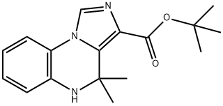 tert-ブチル 4,4-ジメチル-4H,5H-イミダゾ[1,5-a]キノキサリン-3-カルボキシラート 化学構造式