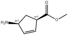 2-Cyclopentene-1-carboxylicacid,4-amino-,methylester,cis-(9CI) Struktur
