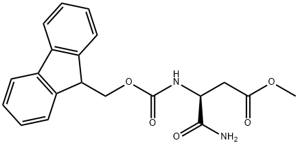 (S)-3-(9H-芴-9-基甲氧基羰基氨基)琥珀酰氨酸甲酯, 152338-32-4, 结构式