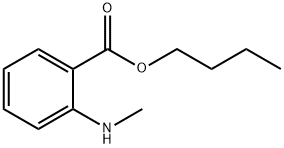 o-(メチルアミノ)安息香酸ブチル 化学構造式