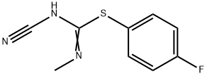 1-Cyano-2-(4-fluorophenyl)-3-methylisothiourea Struktur