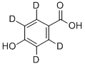 4‐ヒドロキシ安息香酸‐2,3,5,6‐D4 化学構造式