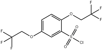 2,5-ビス(2,2,2-トリフルオロエトキシ)ベンゼンスルホニルクロライド 塩化物 化学構造式