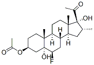 6beta-fluoro-3beta,5alpha,17-trihydroxy-16alpha-methylpregnan-20-one 3-acetate Structure
