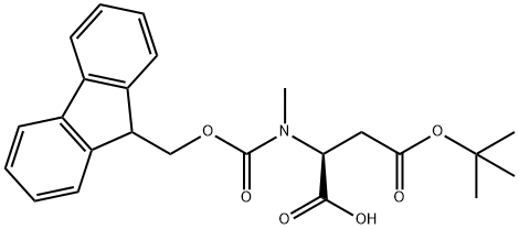 FMOC-N-甲基-L-天冬氨酸 4-叔丁酯 结构式