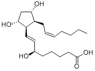 (+)-1-Decarboxy-1-methyl-20-nor-19-carboxyprostaglandin F(sub 2-alpha) Struktur