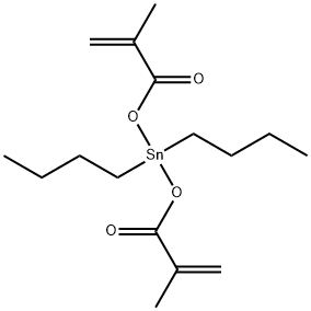 ジブチルビス[(2-メチル-1-オキソ-2-プロペニル)オキシ]スタンナン 化学構造式