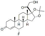 6-alpha-fluoro-21-hydroxy-16-alpha,17-alpha-isopropylidenedioxypregn-4-ene-3,20-dione 结构式