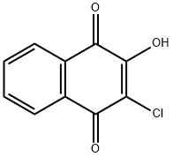 2-ヒドロキシ-3-クロロ-1,4-ナフトキノン 化学構造式