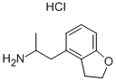 5-苯并呋喃乙胺, 2,3-二氢-ALPHA-甲基-, 盐酸盐 (1:1) 结构式