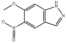 6-メトキシ-5-ニトロ-1H-インダゾール 化学構造式