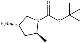 1-Pyrrolidinecarboxylicacid,4-amino-2-methyl-,1,1-dimethylethylester,(2S-trans)-(9CI) Struktur