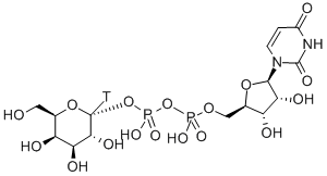 URIDINE 5'-DIPHOSPHO-GALACTOSE-[GALACTOSE-1-3H(N)] 化学構造式