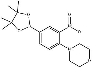 4-(2-硝基-4-(4,4,5,5-四甲基-1,3,2-二氧硼杂环戊烷-2-基)苯)吗啉, 1527471-35-7, 结构式
