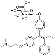 (E)-4-Hydroxy Tamoxifen O-β-D-Glucuronide, 152764-51-7, 结构式