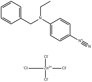 N-ベンジル-N-エチル-1,4-フェニレンジアミンジアゾニウムクロリド塩化亜鉛塩 化学構造式