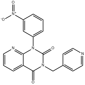 1-(3-Nitrophenyl)-3-(4-pyridinylmethyl)-pyrido[2,3-d]pyrimidine-2,3-(1H,3H)-dionehydrochloride Structure