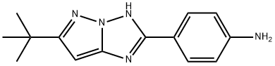 2-(4-aminophenyl)-6-tert-butyl-1H-pyrazolo[1,5-b][1,2,4]triazole Struktur