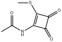 Acetamide,  N-[2-(methylthio)-3,4-dioxo-1-cyclobuten-1-yl]- Struktur