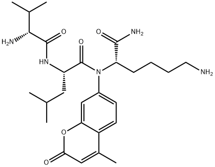 valyl-leucyl-lysyl-7-amino-4-methylcoumarin Struktur