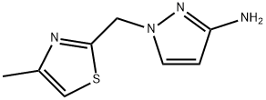 1H-Pyrazol-3-amine, 1-[(4-methyl-2-thiazolyl)methyl]- Structure