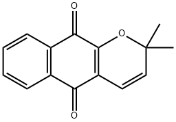 2,2-ジメチル-5,10-ジヒドロ-2H-ナフト[2,3-b]ピラン-5,10-ジオン 化学構造式