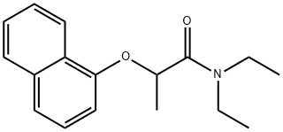 N,N-ジエチル-2-(1-ナフチルオキシ)プロピオンアミド 化学構造式