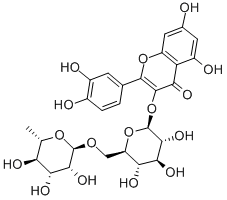 ルチン三水和物 化学構造式