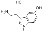 5-羟基色胺盐酸盐,153-98-0,结构式