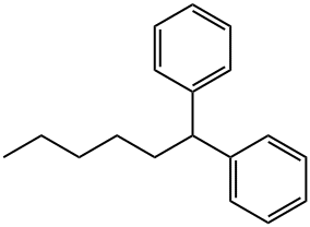 1,1-ジフェニルヘキサン 化学構造式