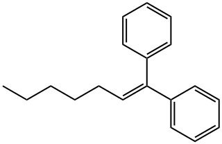 1,1-Diphenyl-1-heptene Struktur
