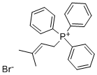 (3-メチル-2-ブテニル)トリフェニルホスホニウム・ブロミド 化学構造式