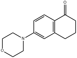 6-Morpholino-3,4-dihydronaphthalen-1(2H)-one 化学構造式