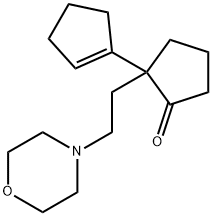 2-(1-シクロペンテニル)-2-(2-モルホリノエチル)シクロペンタノン 化学構造式