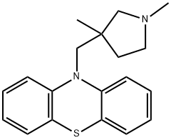 10-[(1,3-ジメチル-3-ピロリジニル)メチル]-10H-フェノチアジン 化学構造式