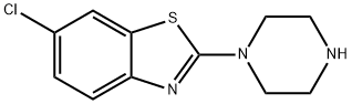 6-クロロ-2-ピペラジノ-1,3-ベンゾチアゾール 化学構造式